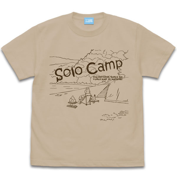 『ゆるキャン△』 リンのソロキャンプ Tシャツ/LIGHT BEIGE-XL[コスパ]