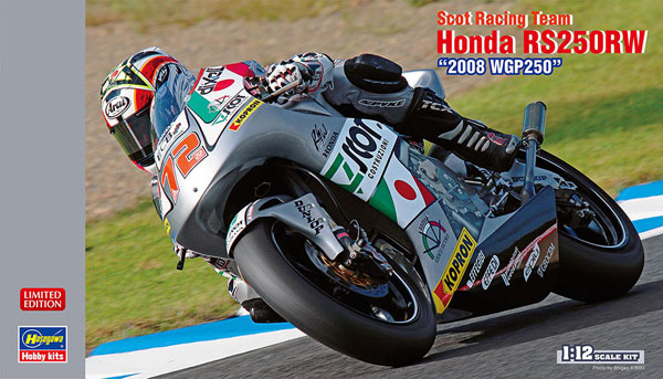 1/12 スコット レーシング チーム Honda RS250RW “2008 WGP250” プラモデル[ハセガワ]《在庫切れ》