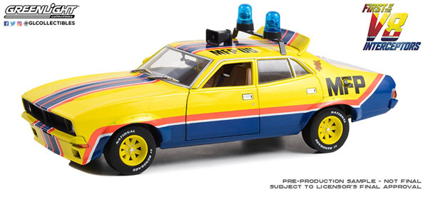 1/18 First of the V8 Interceptors (1979) - Roop and Charlie’s 1974 Ford Falcon XB 4-Door Sedan M.F.P. #08[グリーンライト]《在庫切れ》