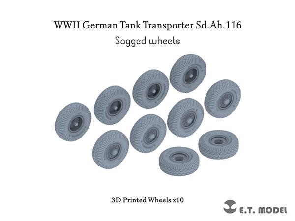 1/35 WWII ドイツ Sd.Ah.116戦車運搬用トレーラー 自重変形