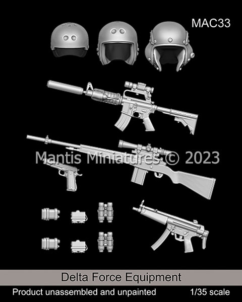 1/35 現用 アメリカ デルタフォース装備品セット(13個入)[Mantis