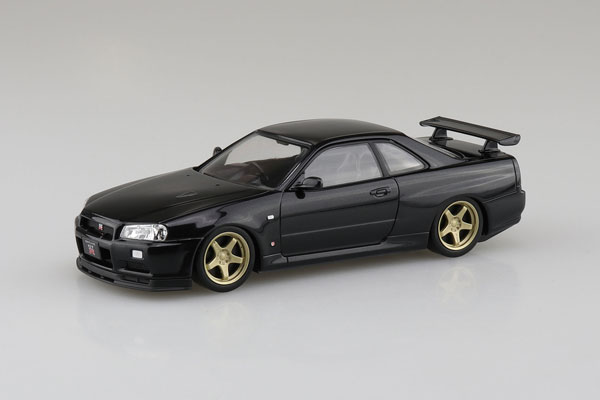 ザ・スナップキット No.11-SP2 ニッサン R34スカイラインGT-R カスタムホイール(ブラックパール) プラモデル[アオシマ]《在庫切れ》
