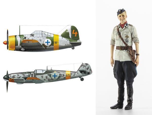 1/72 B-239 バッファロー ＆ メッサーシュミット Bf109G-6 “ユーティ