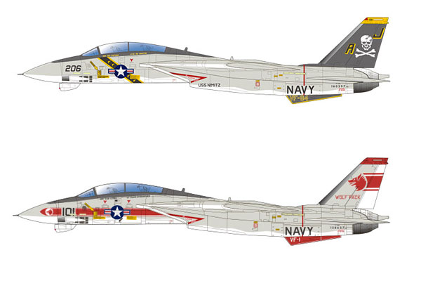 1/144 アメリカ海軍 F-14A トムキャット VF-84 ジョリーロジャース 