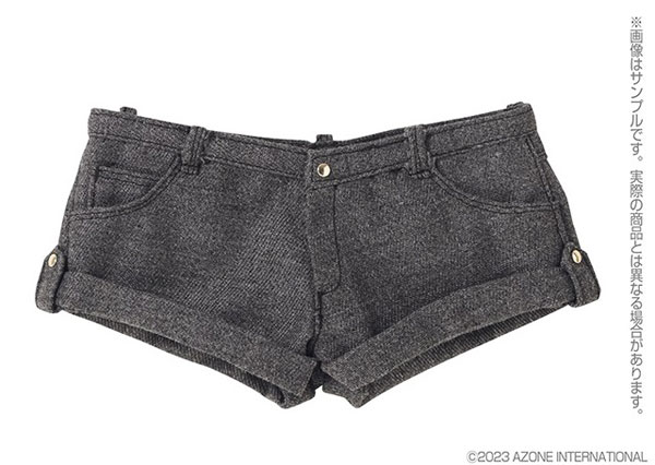 1/3スケール用 AZO2 デニムホットパンツ ブラック (ドール用)[アゾン]《発売済・在庫品》