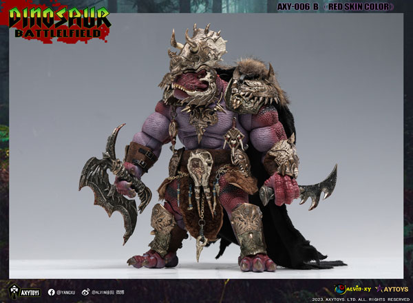 1/12 AXYTOYS ティラノサウルス部族兵士 レッド USA Stock) Axytoys 1