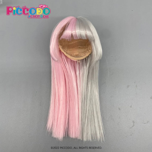 PICCODO ドール用ウィッグ 姫カット (ツートーンカラー：ピンク＆ホワイト) (ドール用)[GENESIS]《在庫切れ》