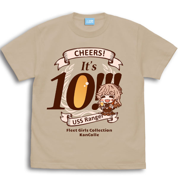 艦隊これくしょん -艦これ- レンジャー It’s 10！！！ Tシャツ/LIGHT BEIGE-S（再販）[コスパ]《１２月予約》