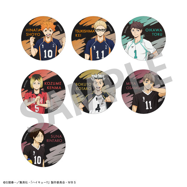 Kamio Japan Haikyuu Trading Metal Tin Badge /A 7Pack BOX