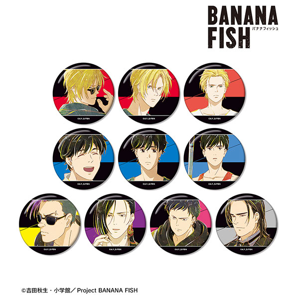 原作絵　大きめ缶バッジ　アッシュ　英二　BANANAFISH BANANAFISH 原作絵 大きめ缶バッジ アッシュ英ニ