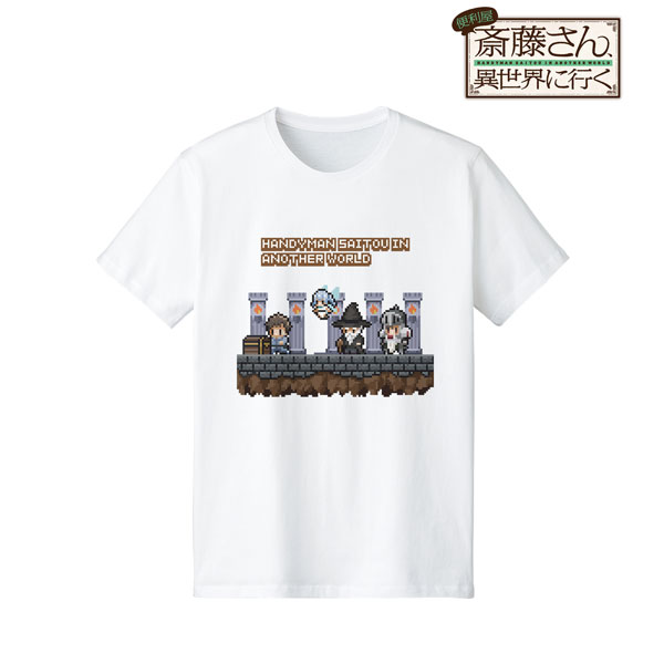 TVアニメ『便利屋斎藤さん、異世界に行く』 ドット絵モチーフTシャツ メンズ L[アルマビアンカ]《在庫切れ》