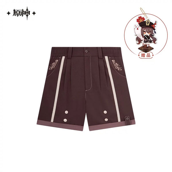 【特典】原神 キャライメージアパレルシリーズ ハーフパンツ 胡桃 BROWN XS[miHoYo]