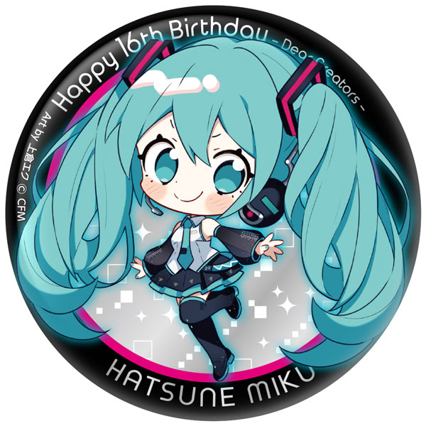 初音ミク Happy 16th Birthday Dear Creators ぷにぷに缶バッジ 初音