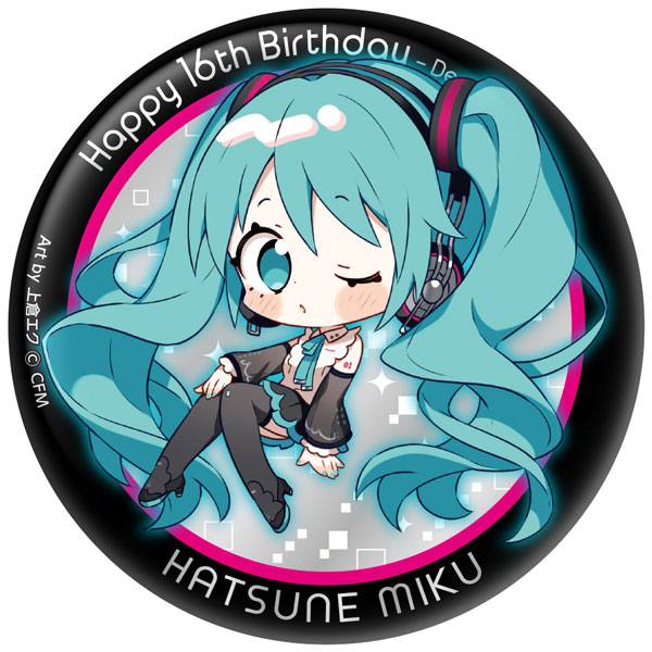 初音ミク Happy 16th Birthday Dear Creators ぷにぷに缶バッジ 初音ミク NT[キャラバン]《在庫切れ》