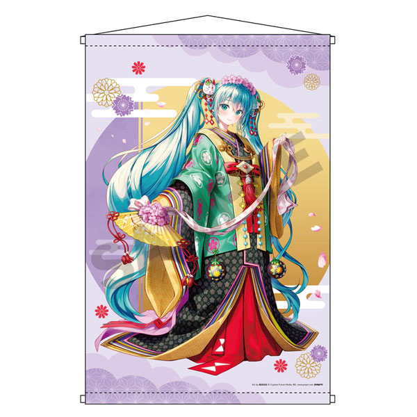 初音ミク B2タペストリー 十二単 はんなり京都[クラックス]《在庫切れ》