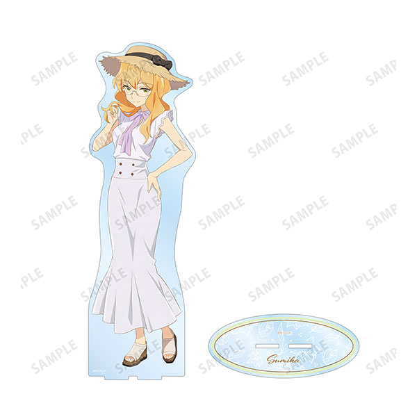 TVアニメ「私の百合はお仕事です！」 描き下ろしイラスト 純加 白いワンピースver. 特大アクリルスタンド[アルマビアンカ]《在庫切れ》