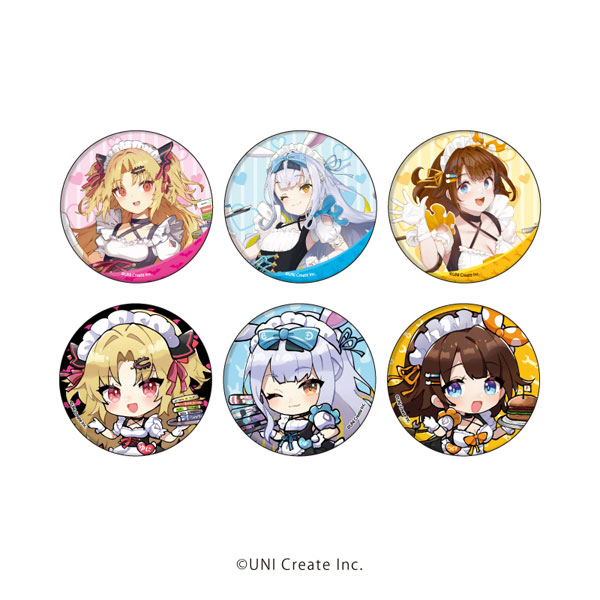 缶バッジ「ライヴラリ」01/メイドver. 描き下ろし＆描き起こしイラスト 6個入りBOX[A3]《在庫切れ》