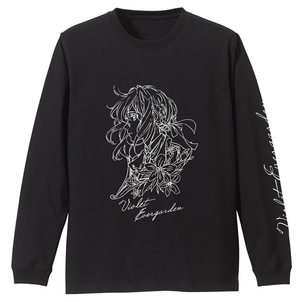 ヴァイオレット・エヴァーガーデン ヴァイオレット イラストアート ロングスリーブTシャツ/BLACK-S[コスパ]