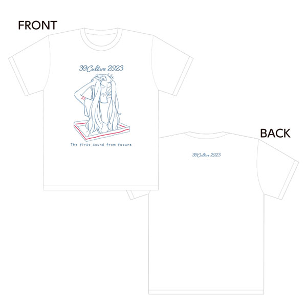 初音ミク 39Culture 2023 アート ビッグシルエットTシャツ / Lサイズ 