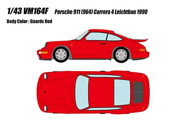1/43 ポルシェ 911(964) カレラ4 ライトウェイト 1990 ガーズレッド 