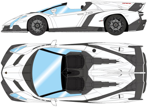 1/43 ランボルギーニ ヴェネーノ ロードスター 2015 ホワイト[メイク 