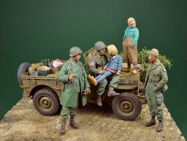 1/35 WWII アメリカ陸軍 「チョコバーだよ！」第101空挺師団兵士と子供
