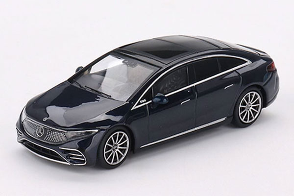 1/64 メルセデス ベンツ EQS 580 4MATIC ナチュラルブルーメタリック(左ハンドル)[MINI GT]