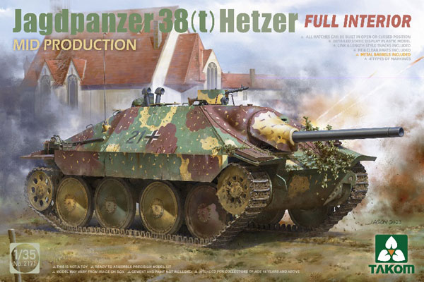 1/35 38式軽駆逐戦車 ヘッツァー中期型w/フルインテリア プラモデル
