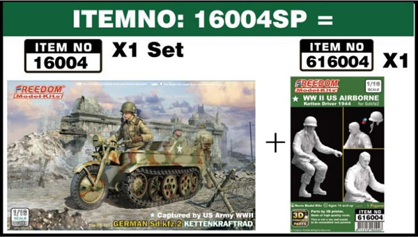 1/16 WW.II ドイツ Sd.Kfz.2 ケッテンクラフトラート “米軍鹵獲