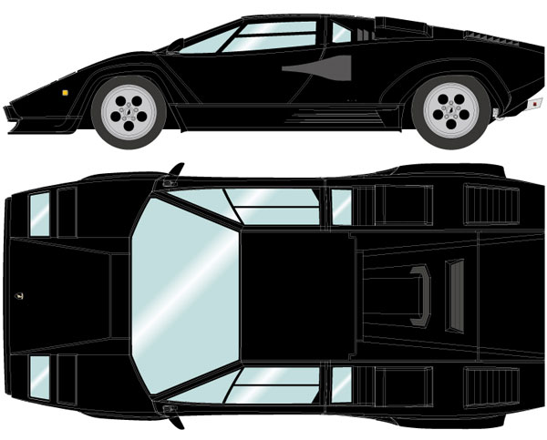 ランボルギーニカウンタックブラック（1/18)１９８８年式 - ミニカー