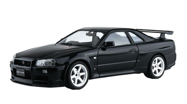 ザ・モデルカー No.SP08 1/24 ニッサン BNR34 スカイライン GT-R V-SPECII ’02 カスタムホイール プラモデル[アオシマ]《在庫切れ》