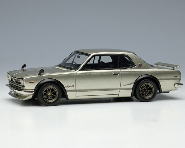 1/43 日産スカイライン 2000GT-R 1971 チンスポイラー RSワタナベ 8スポークホイール シャンパンシルバー[メイクアップ]