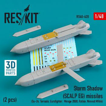 1/48 ストーム・シャドウ (SCALP EG)巡航ミサイル (2個入)[RES/KIT]《在庫切れ》