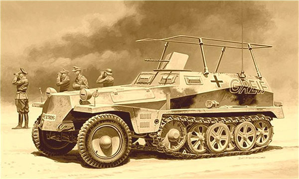 1/72 WW.II ドイツ軍 Sd.Kfz.250/3 グライフ プラモデル（再販