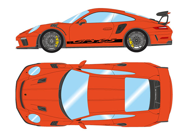 1/18 ポルシェ 911 (991.2) GT3 RS 2018 ラバオレンジ[メイクアップ]【送料無料】《在庫切れ》