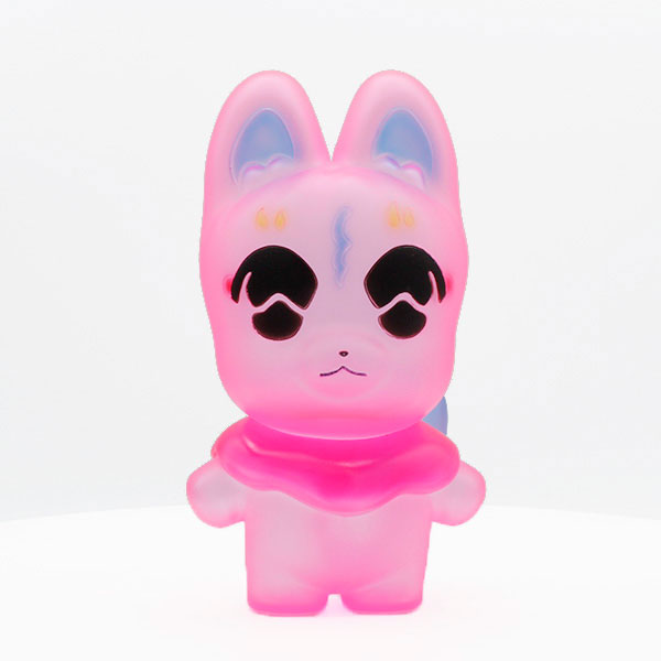 中村杏子 おきつね 蛍光PINK ソフビフィギュア[アルチザンデザイン