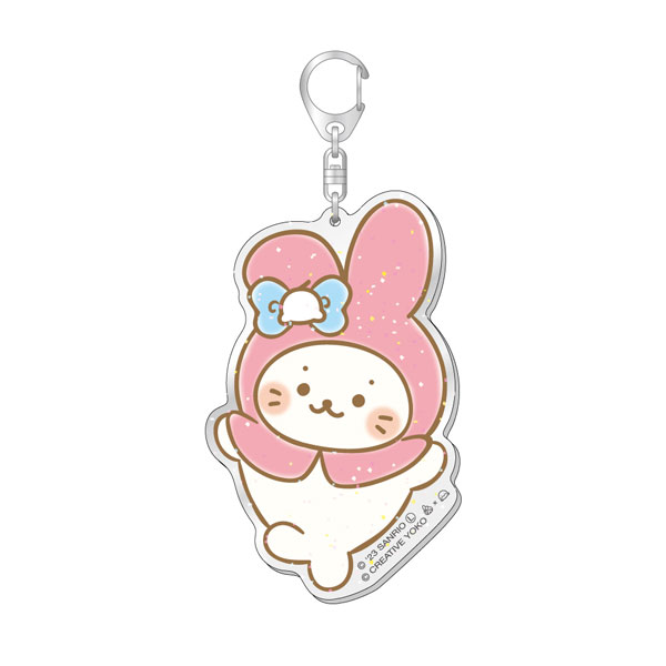 しろたん × サンリオキャラクターズ ラメ入りBIGアクリルキーホルダー