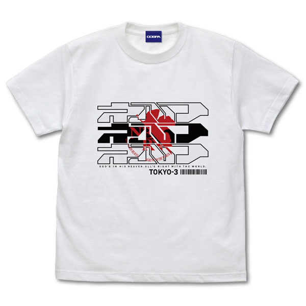 EVANGELION ネルフサイバーロゴ Tシャツ/WHITE-M（再販）[コスパ]《０９月予約》