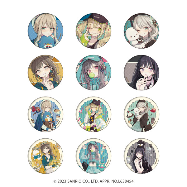 缶バッジ「赤倉×はぴだんぶい」02/描き下ろしイラスト 12個入り