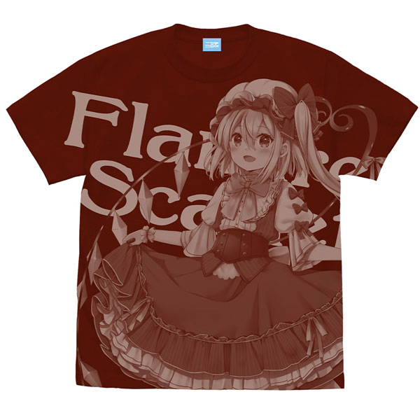 東方Project フランドール・スカーレット オールプリントTシャツ なつめえりver./BURGUNDY-S[コスパ]