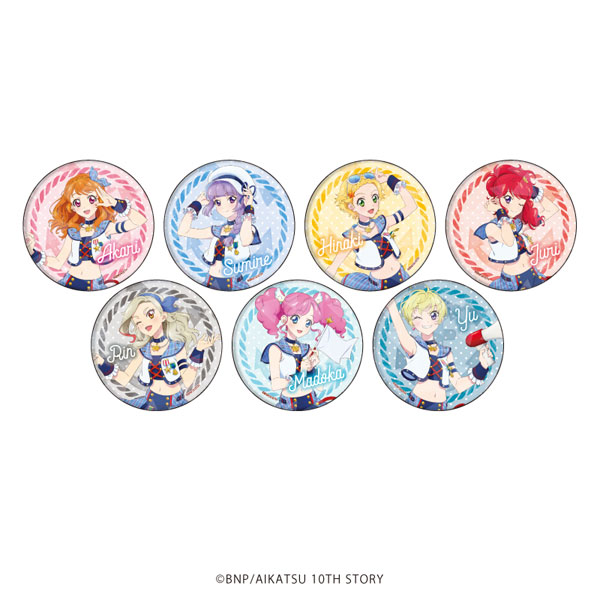 ホログラム缶バッジ(65mm)「アイカツ！」01/ 描き下ろしイラスト 7個