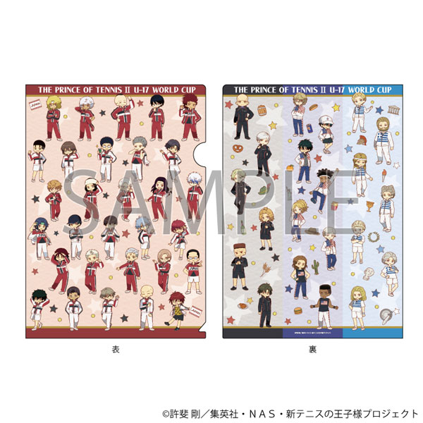 クリアファイル「新テニスの王子様」01/U-17 WORLD CUP 集合デザイン(レトロアートイラスト)[A3]《在庫切れ》