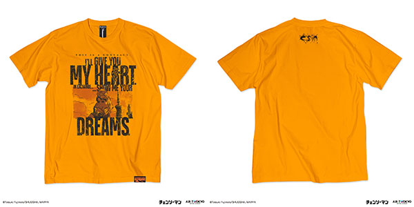 TVアニメ『チェンソーマン』 オープニングイラストTシャツ2 ゴールド S[AIR TWOKYO]《在庫切れ》