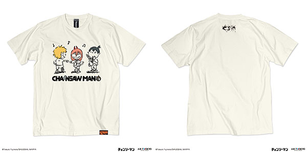 TVアニメ『チェンソーマン』 オープニングイラストTシャツ6 バニラホワイト S[AIR TWOKYO]《在庫切れ》