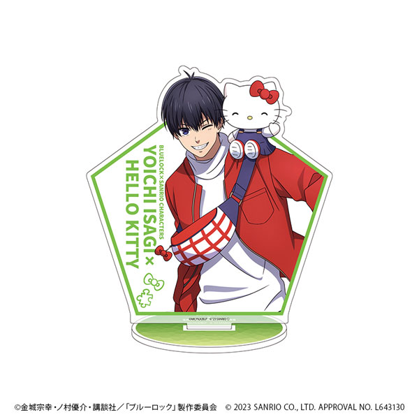 キャラアクリルフィギュア ブルーロック×サンリオキャラクターズ　11/潔世一×ハローキティ バストアップ(描き下ろし)[A3]《在庫切れ》
