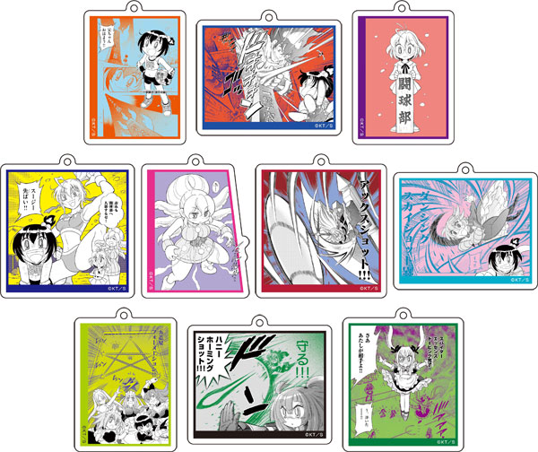 炎の闘球児 ドッジ弾平」「炎の闘球女 ドッジ弾子」 名場面アクリル