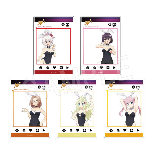 あやかしトライアングル トレーディングフォト風アクリルカード バニーver. 5個入りセット[中外鉱業]《在庫切れ》