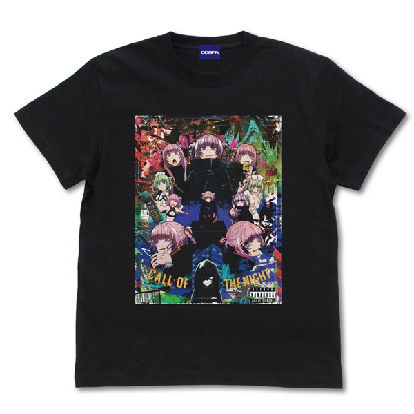 よふかしのうた フルカラーTシャツ/BLACK-M[コスパ]