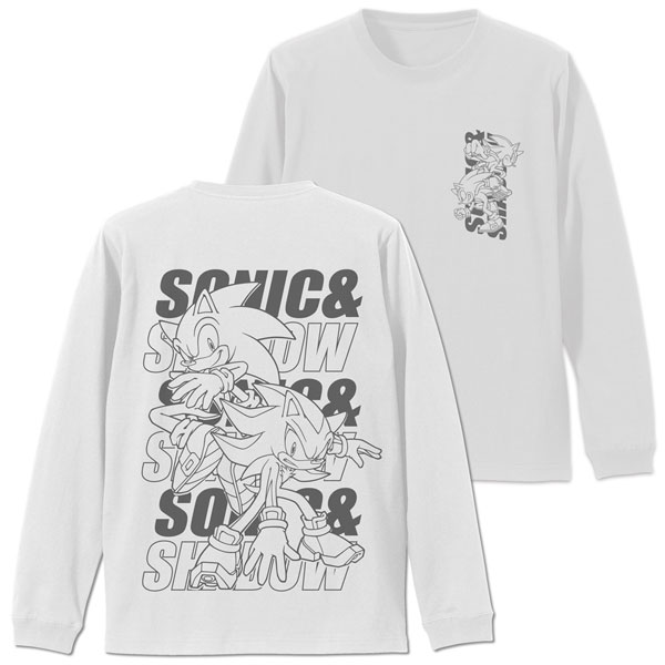 ソニック・ザ・ヘッジホッグ SONIC＆SHADOW 袖ロングスリーブTシャツ/WHITE-S[コスパ]