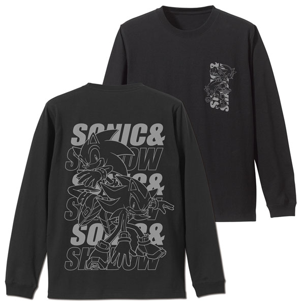 ソニック・ザ・ヘッジホッグ SONIC＆SHADOW 袖ロングスリーブTシャツ/BLACK-S[コスパ]